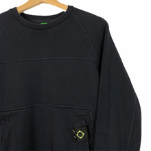Load image into Gallery viewer, Ma.Strum Navy Crew Neck Sweater - Small (S) PTP 20.75"