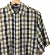 Load image into Gallery viewer, Aquascutum Block Check Short Sleeved Shirt - Medium (M) PTP 24"
