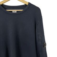 Load image into Gallery viewer, C.P Company Navy Crew Neck Lens Sweater - Medium (M) PTP 21.75"