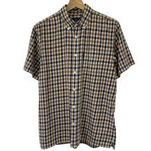 Load image into Gallery viewer, Aquascutum House Check Short Sleeved Shirt - Large (L) PTP 21"