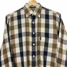 Load image into Gallery viewer, Aquascutum Block Check Long Sleeved Shirt - Small (S) PTP 22"