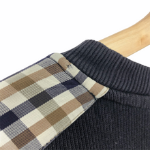 Load image into Gallery viewer, Aquascutum Navy / Check Crew Neck Sweater - Double Extra Large (XXL) PTP 25.75"