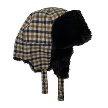 Load image into Gallery viewer, Aquascutum House Check Wool Trapper Hat - Large (L)