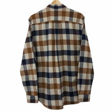 Load image into Gallery viewer, Aquascutum Flannel Block Check Long Sleeved Shirt - Large (L) PTP 21.25"