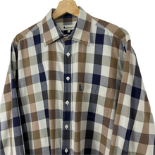 Load image into Gallery viewer, Aquascutum Block Check Long Sleeved Shirt - Large (L) PTP 24.75"