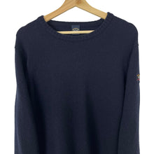 Load image into Gallery viewer, Paul and Shark Navy Crew Neck Wool Sweater - Large (L) PTP 22.5"