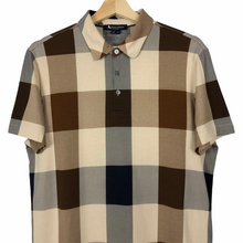 Load image into Gallery viewer, Aquascutum Block Check Short Sleeved Polo - Medium (M) PTP 20.25"
