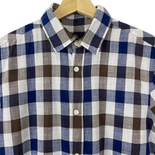 Load image into Gallery viewer, Aquascutum Block Check Short Sleeved Shirt - Small (S) PTP 20"
