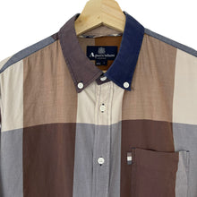 Load image into Gallery viewer, Aquascutum Block Check Long Sleeved Shirt - Large (L) PTP 22.75"