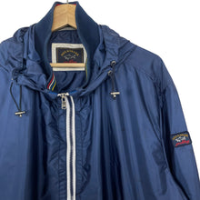 Load image into Gallery viewer, Paul and Shark Navy Blue Hooded Logo Jacket - Triple Extra Large (XXXL) PTP 27"