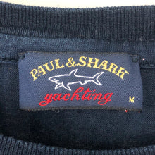 Load image into Gallery viewer, Paul and Shark Navy Short Sleeved Logo T-Shirt - Medium (M) PTP 19.5"