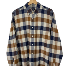 Load image into Gallery viewer, Aquascutum Block Check Flannel Long Sleeved Shirt - Large (L) PTP 21.5"