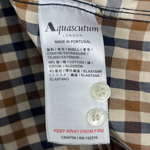 Load image into Gallery viewer, Aquascutum House Check Long Sleeved Shirt - Small (S) PTP 19"