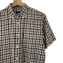 Load image into Gallery viewer, Aquascutum House Check Short Sleeved Shirt - Large (L) PTP 21"
