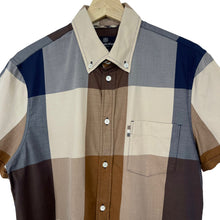 Load image into Gallery viewer, Aquascutum Block Check Short Sleeved Shirt - Medium (M) PTP 21"