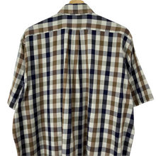 Load image into Gallery viewer, Aquascutum Block Check Short Sleeved Shirt - Large (L) PTP 25.5"