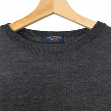 Load image into Gallery viewer, Paul and Shark Dk Grey 100% Wool Crew Neck Sweater - Medium (M) PTP 20"