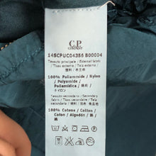 Load image into Gallery viewer, C.P Company Emerald Nylon Shimmer Multi Pocket Goggle Jacket - 52 PTP 23.25"