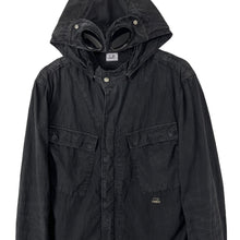 Load image into Gallery viewer, C.P Company Black Goggle Hooded Overshirt - Large (L) PTP 21.5"