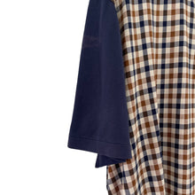 Load image into Gallery viewer, Aquascutum Navy / House Check Short Sleeved Polo - Triple Extra Large (XXXL) PTP 26"