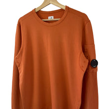 Load image into Gallery viewer, C.P Company Orange Crew Neck Lens Sweater - Medium (M) PTP 21"
