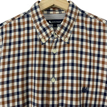 Load image into Gallery viewer, Aquascutum House Check Long Sleeved Shirt - Large (L) PTP 21"