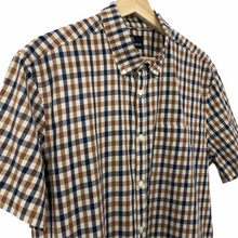 Load image into Gallery viewer, Aquascutum House Check Short Sleeved Shirt - Extra Large (XL) PTP - 22.5"