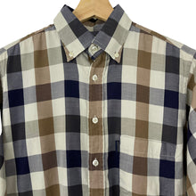 Load image into Gallery viewer, Aquascutum Block Check Short Sleeved Shirt - Small (S) PTP 22"