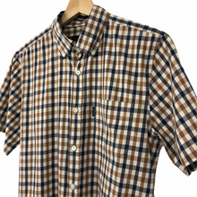 Load image into Gallery viewer, Aquascutum House Check Short Sleeved Shirt - Medium (M) PTP 20.5"