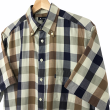 Load image into Gallery viewer, Aquascutum Block Check Short Sleeved Shirt - Large (L) PTP 24.25"