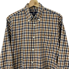 Load image into Gallery viewer, Aquascutum House Check Long Sleeved Shirt - Large (L) PTP 22.5"