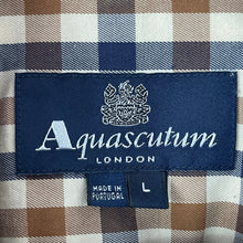 Load image into Gallery viewer, Aquascutum House Check Long Sleeved Shirt - Large (L) PTP 21.75"