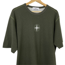 Load image into Gallery viewer, Stone Island Olive Short Sleeved Logo T-Shirt - Large (L) PTP 22.5"
