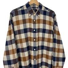 Load image into Gallery viewer, Aquascutum Block Check Flannel Long Sleeved Shirt - Large (L) PTP 21.5"