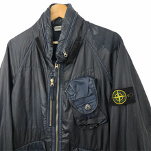 Load image into Gallery viewer, Stone Island Navy Mussola Gommata Jacket - Medium (M) PTP 22"