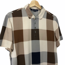 Load image into Gallery viewer, Aquascutum Block Check Short Sleeved Polo - Small (S) PTP 21"