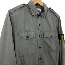 Load image into Gallery viewer, Stone Island Grey Button Up Overshirt - Small (S) PTP 19.5"