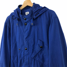 Load image into Gallery viewer, C.P Company Blue Goggle Hooded Overshirt - Extra Large (XL) PTP 21.5"
