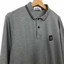 Load image into Gallery viewer, Stone Island Grey Long Sleeved Polo - Extra Large (XL) PTP 22.5"