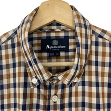 Load image into Gallery viewer, Aquascutum House Check Short Sleeved Shirt - Extra Large (XL) PTP 22"