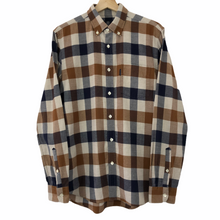 Load image into Gallery viewer, Aquascutum Flannel Block Check Long Sleeved Shirt - Medium (M) PTP 20.25"