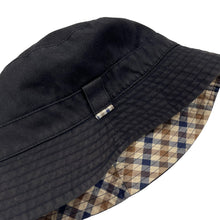 Load image into Gallery viewer, Aquascutum House Check / Navy Reversible Bucket Hat - One Size Fits All