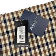 Load image into Gallery viewer, BNWT Aquascutum Club House Check Vicuna Winster Shorts - W 36"