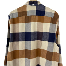 Load image into Gallery viewer, Aquascutum Block Check Flannel Long Sleeved Shirt - Large (L) PTP 21.75"