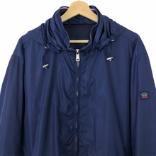 Load image into Gallery viewer, Paul and Shark Blue Nylon Hooded Jacket - Triple Extra Large (XXXL) PTP 26"