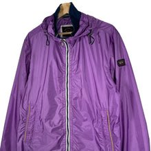 Load image into Gallery viewer, Paul and Shark Purple Hooded Logo Jacket - Medium (M) PTP 21.5&quot;
