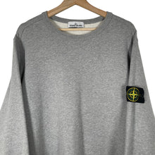 Load image into Gallery viewer, Stone Island Grey Crew Neck Logo Sweater - Extra Large (XL) PTP 23.25&quot;
