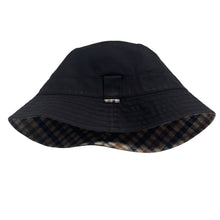 Load image into Gallery viewer, Aquascutum House Check / Navy Reversible Bucket Hat - One Size Fits All
