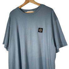 Load image into Gallery viewer, Stone Island Light Blue Short Sleeved Logo T-Shirt - Double Extra Large (XXL) PTP 24&quot;
