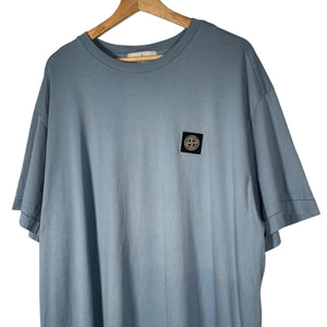 Stone Island Light Blue Short Sleeved Logo T-Shirt - Double Extra Large (XXL) PTP 24"